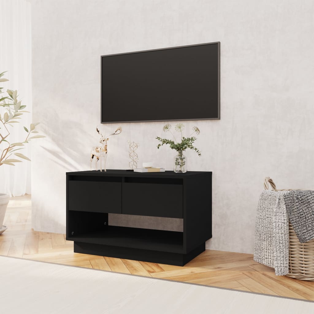 vidaXL TV skapītis, melns, 70x41x44 cm, skaidu plāksne