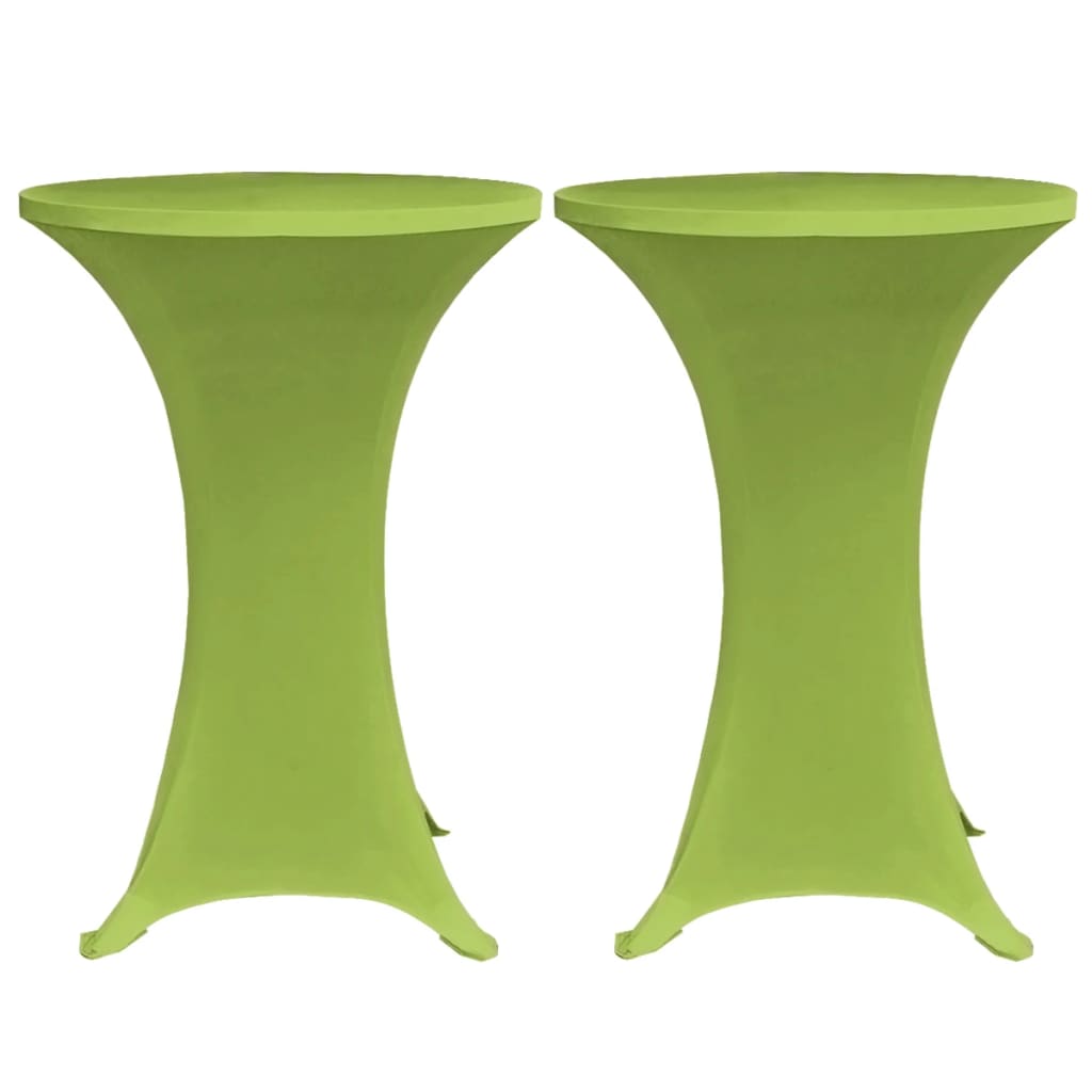 vidaXL galdu pārvalki, 4 gab., 80 cm, zaļš elastīgs audums