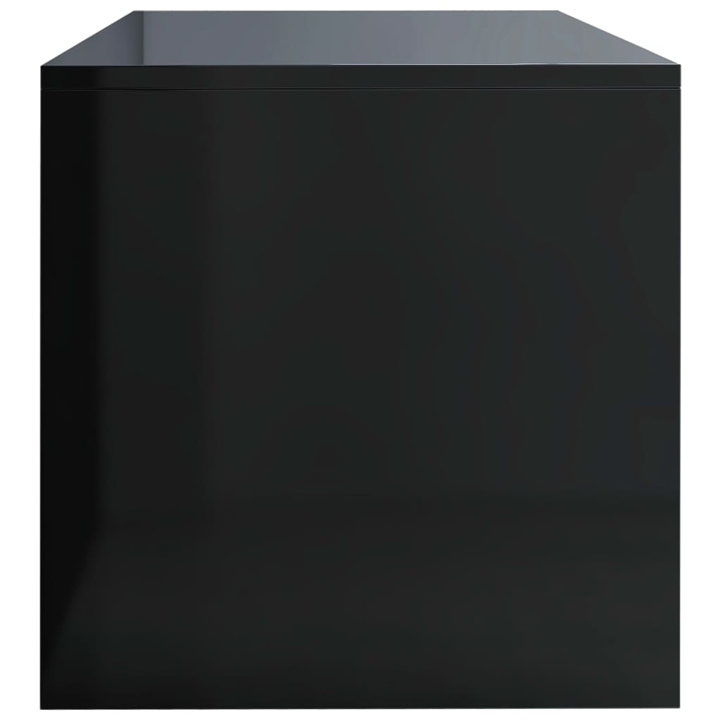 vidaXL TV skapītis, 80x40x40 cm, spīdīgi melns, skaidu plāksne