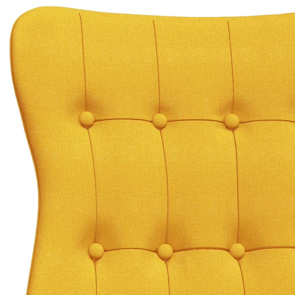 vidaXL atpūtas krēsls, sinepju dzeltens audums