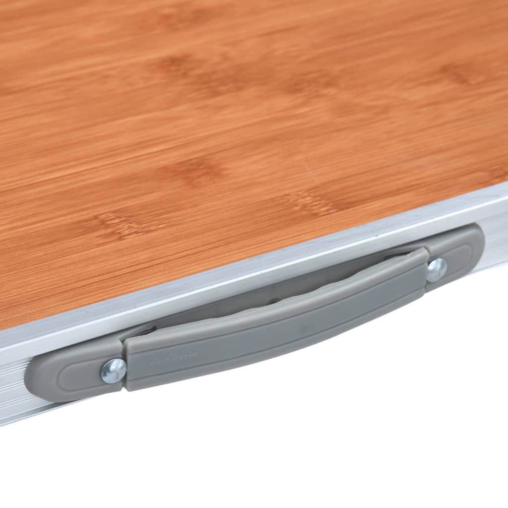 vidaXL saliekams kempinga galds, alumīnijs, 120x60 cm