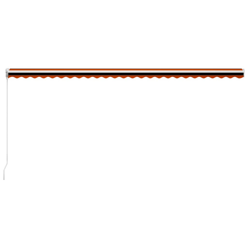 vidaXL izvelkama markīze, manuāla, 600x300 cm, oranža ar brūnu