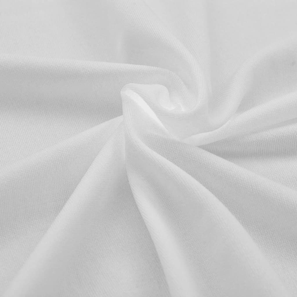 vidaXL galda pārvalki, 2 gab., 243x76x74 cm, elastīgi, balti