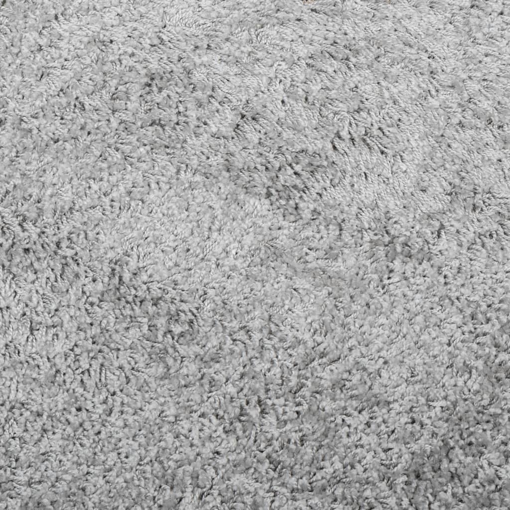 vidaXL paklājs PAMPLONA, Ø 100 cm, Shaggy, moderns, pelēks