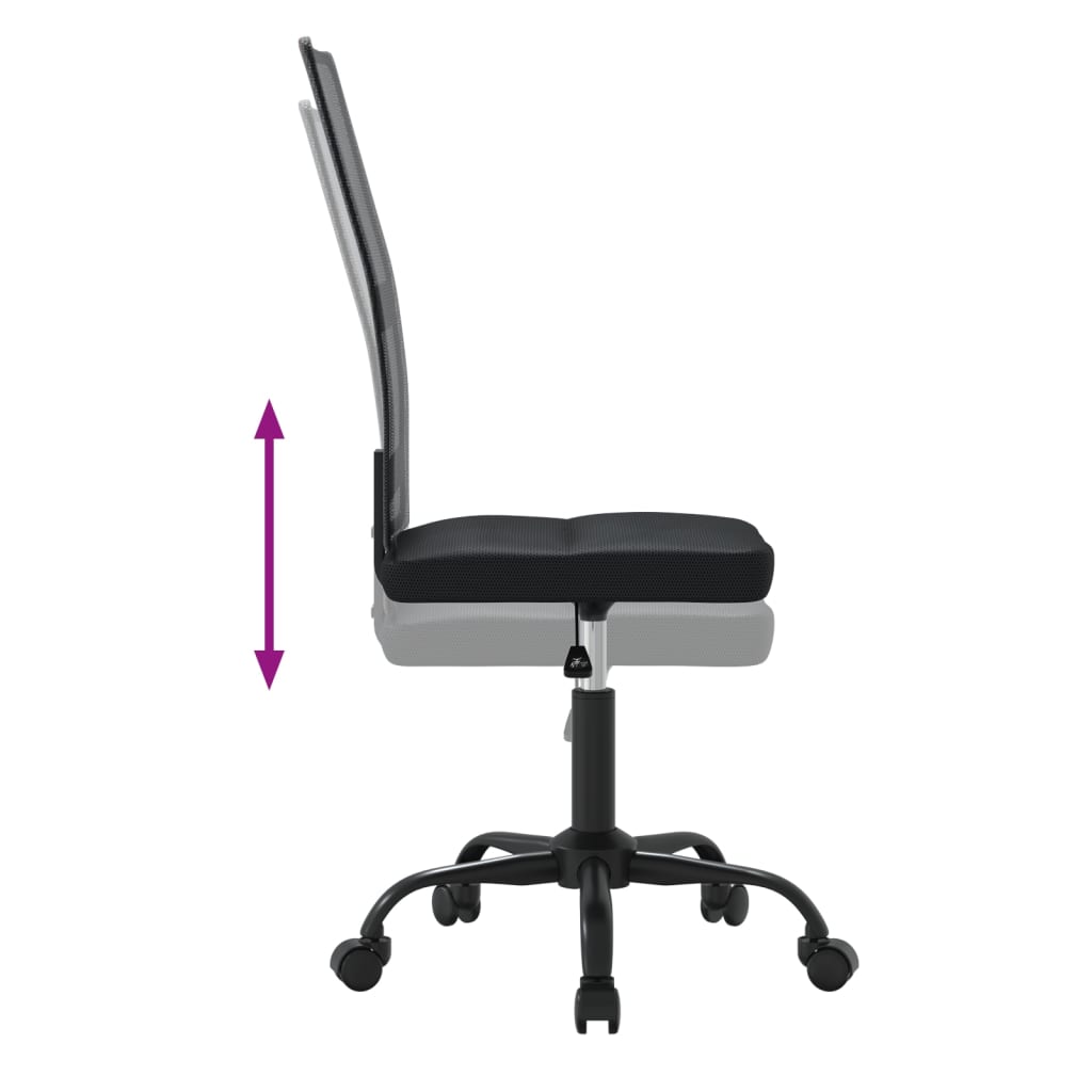 vidaXL biroja krēsls, melns, sietveida audums