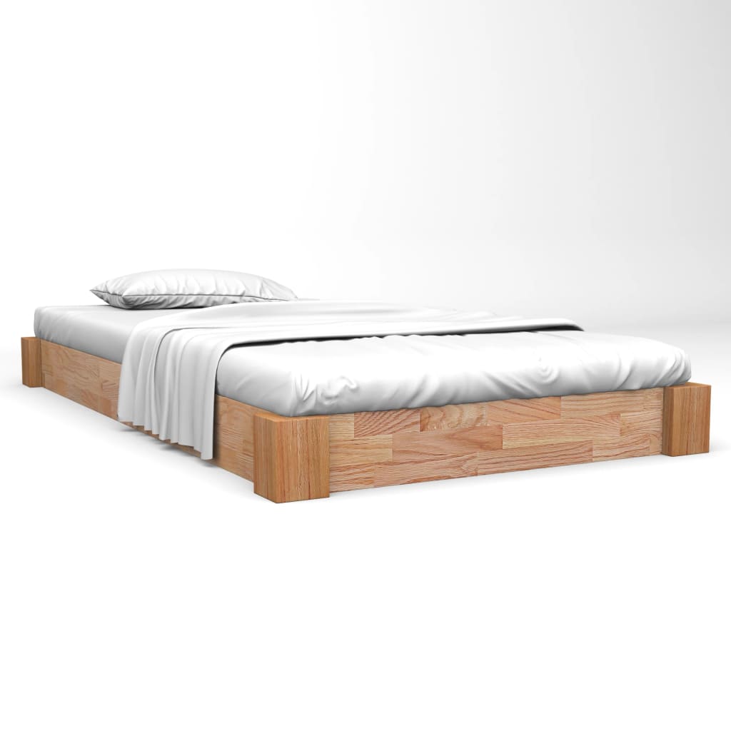 vidaXL gultas rāmis, 90x200 cm, ozola masīvkoks