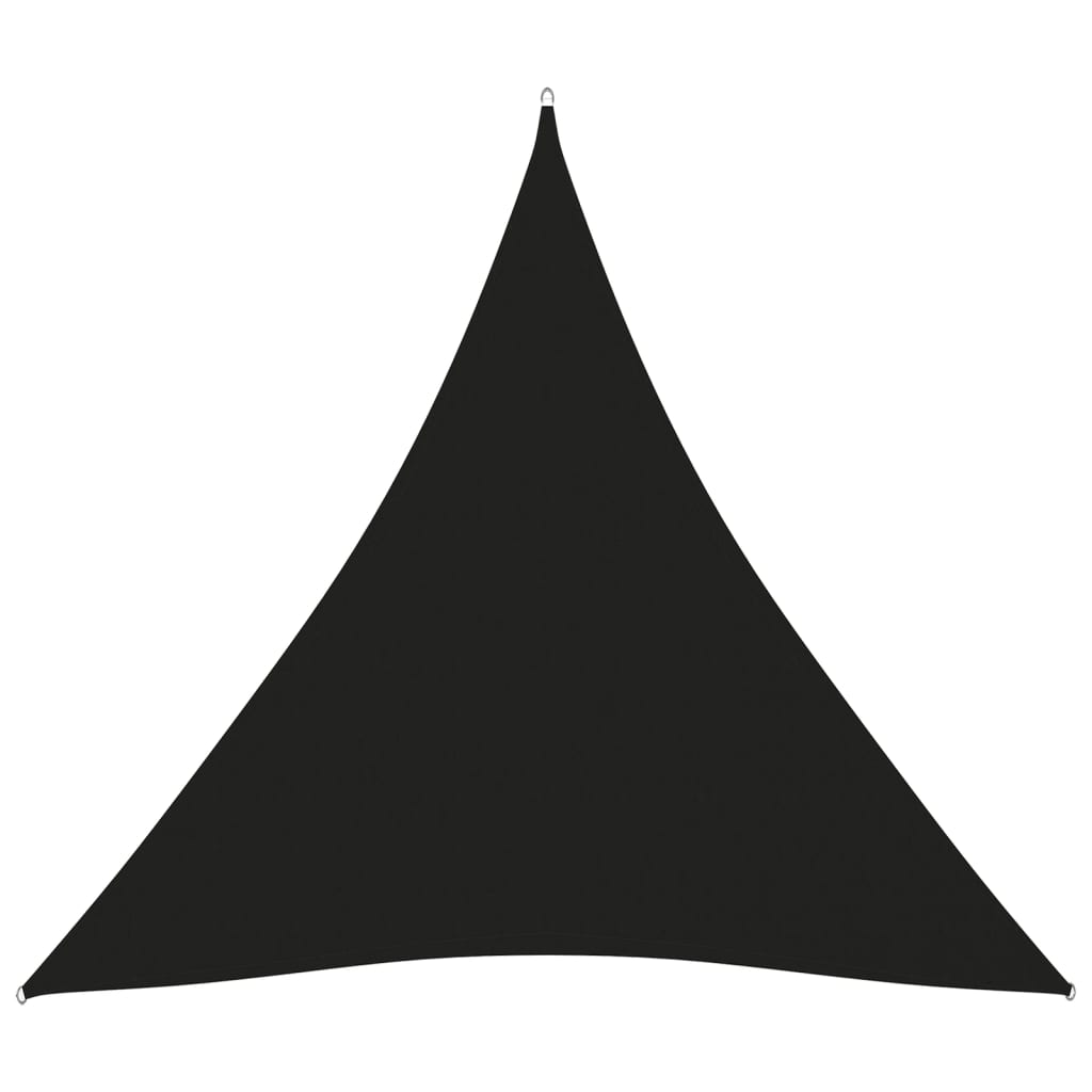 vidaXL saulessargs, 5x5x5 m, trijstūra, melns oksforda audums