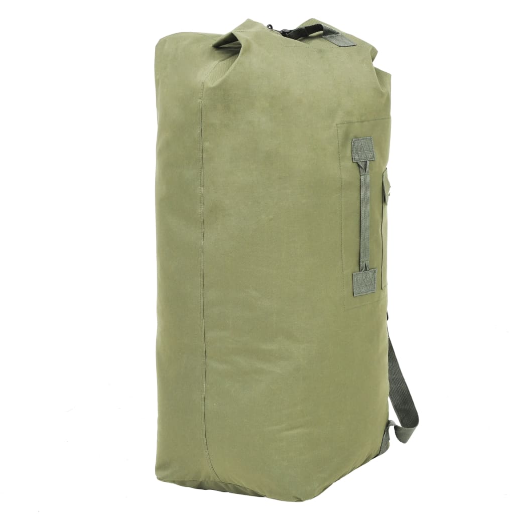 vidaXL ceļojuma soma, armijas stils, 85 L, olīvu zaļa
