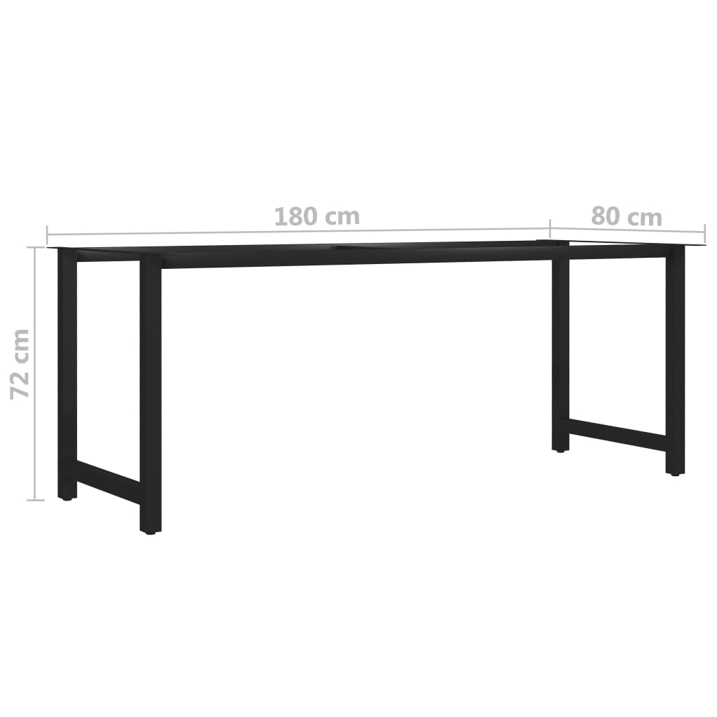 vidaXL virtuves galda kāja, H forma, 180x80x72 cm