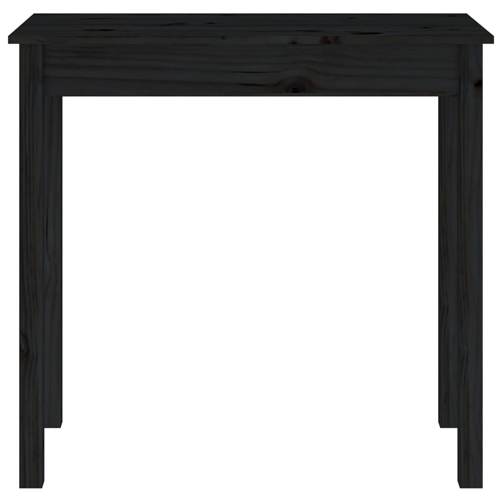 vidaXL konsoles galdiņš, melns, 80x40x75 cm, priedes masīvkoks
