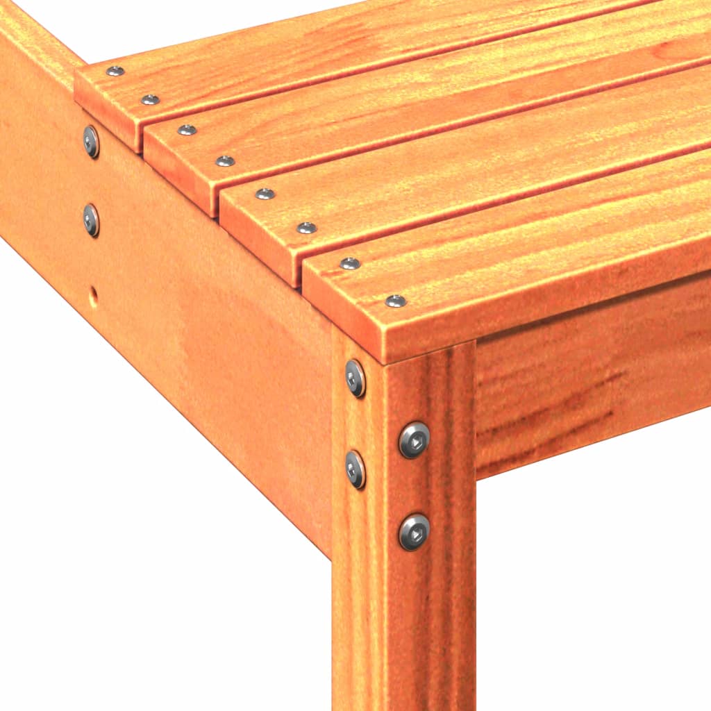 vidaXL virtuves galds, vaska brūnas, 160x134x75 cm, priedes masīvkoks