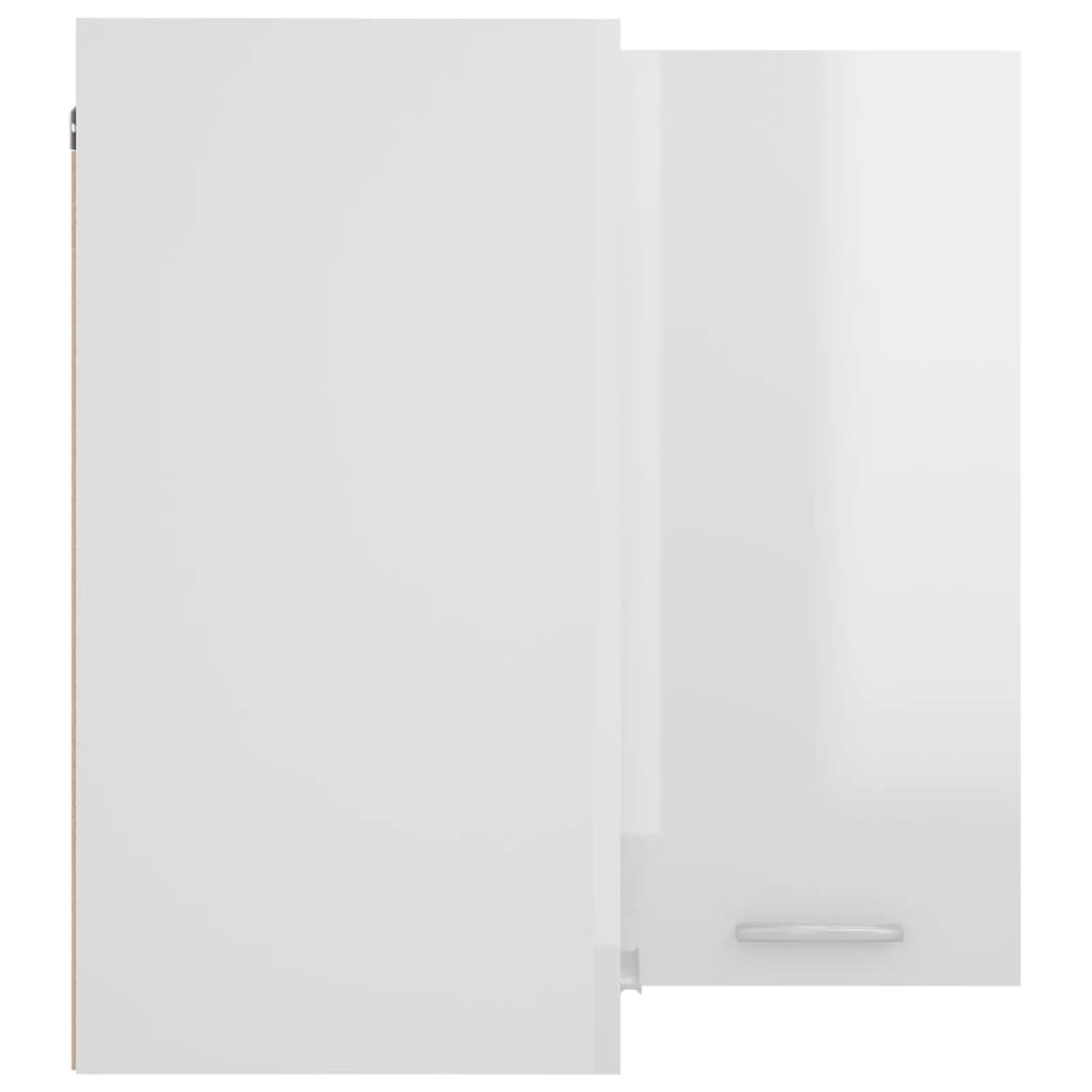 vidaXL piekarams stūra skapītis, balts, 57x57x60 cm, skaidu plāksne