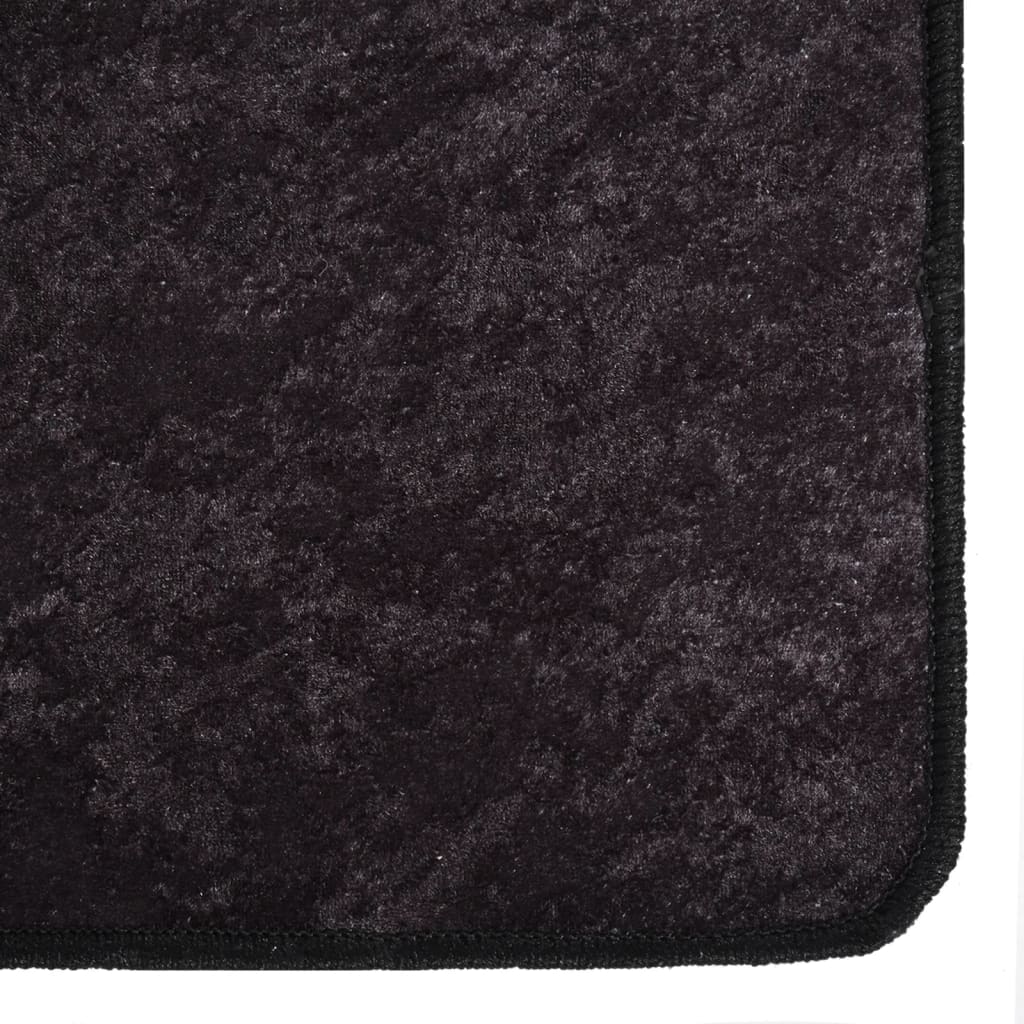 vidaXL paklājs, 190x300 cm, antracītpelēks, mazgājams, neslīdošs