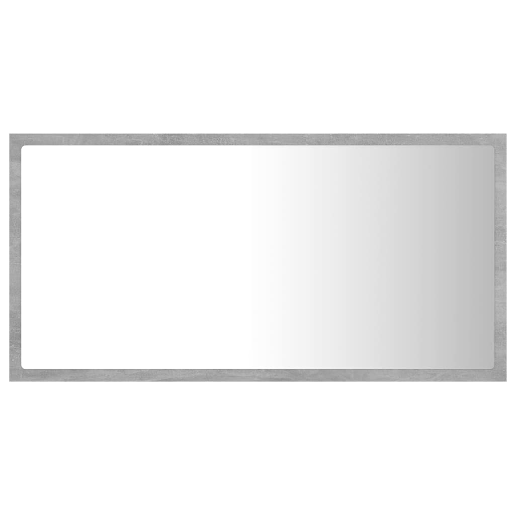 vidaXL vannasistabas spogulis, LED, pelēks, 80x8,5x37 cm, akrils