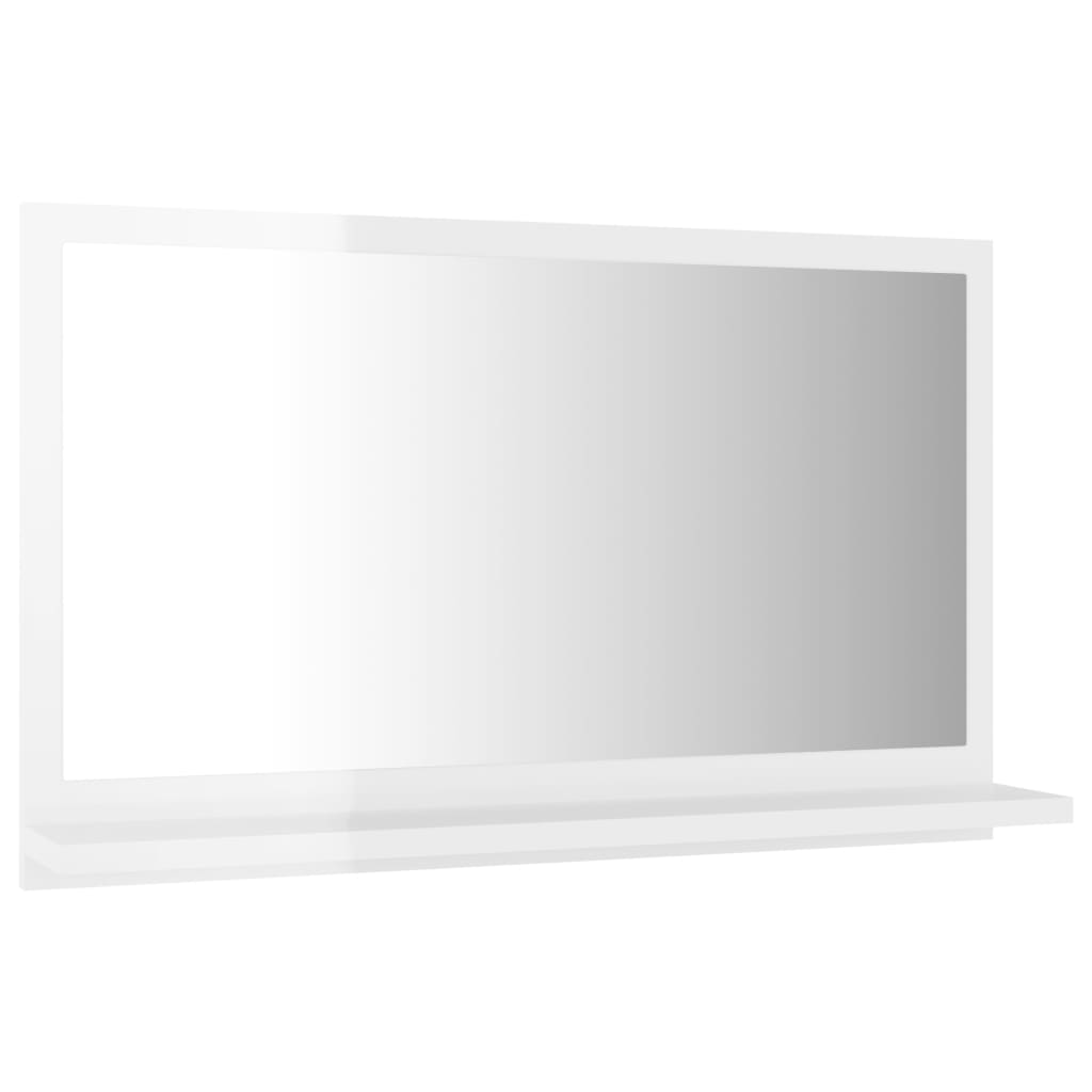 vidaXL vannasistabas spogulis, spīdīgi balts, 60x10,5x37 cm