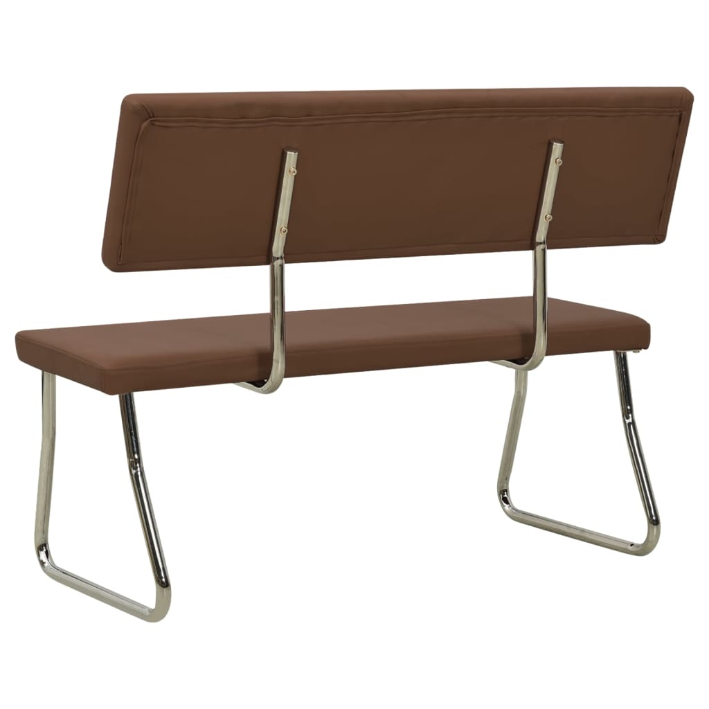 vidaXL sols, 110 cm, brūna mākslīgā āda