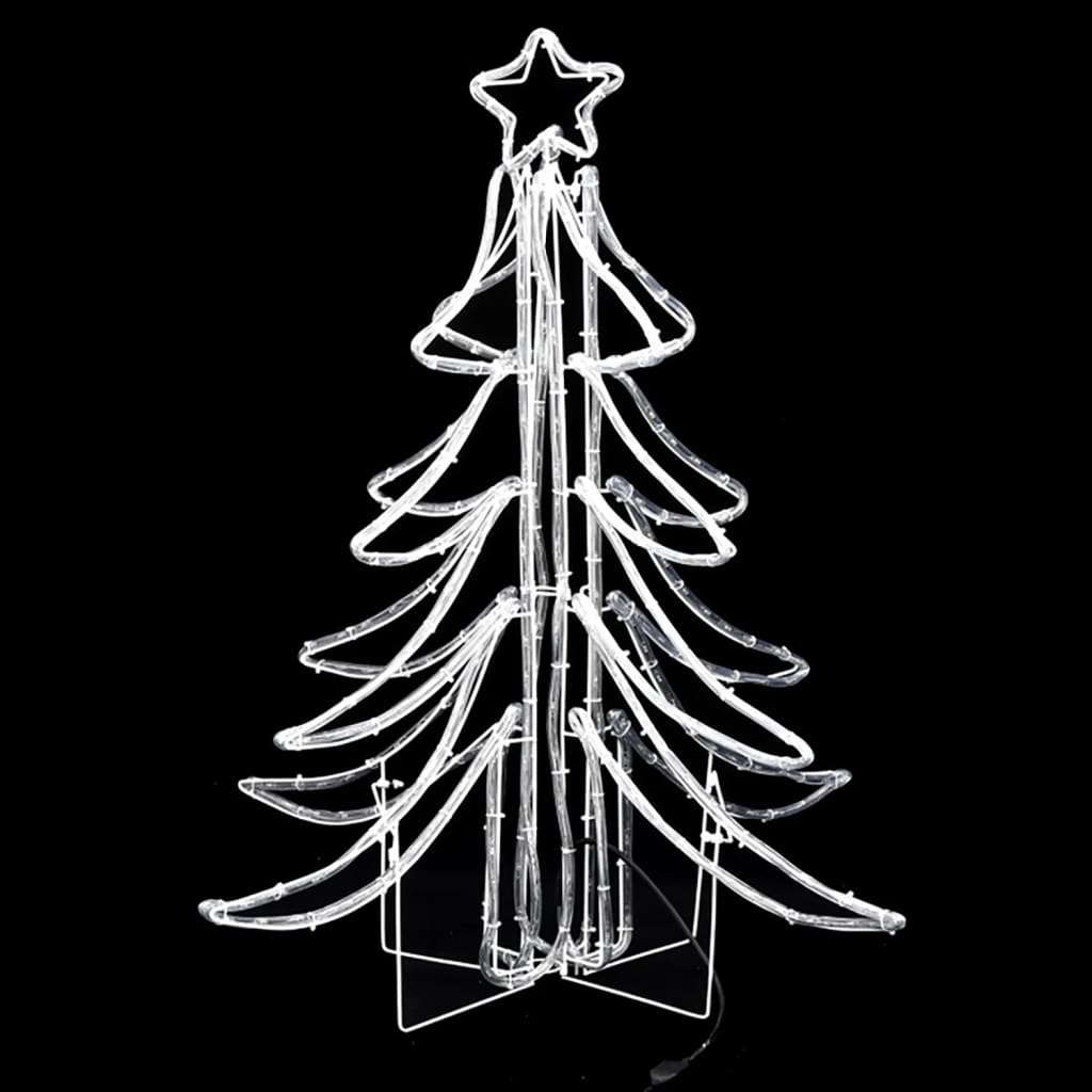vidaXL Ziemassvētku egles LED figūra, silti balta, 87x87x93 cm