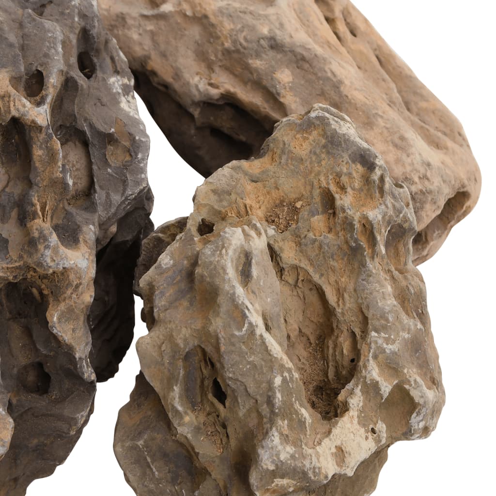 vidaXL pūķu akmeņi, 10 kg, pelēki, 10-40 cm