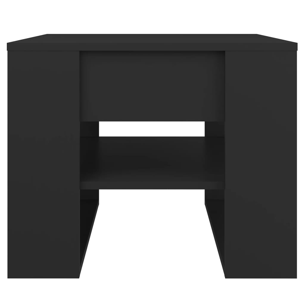 vidaXL kafijas galdiņš, melns, 55,5x55x45 cm, inženierijas koks