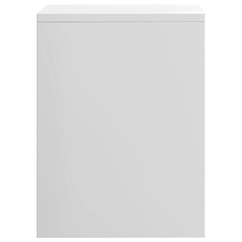 vidaXL naktsskapīši, 2 gb., 40x30x40 cm, spīdīgi balti, skaidu plāksne