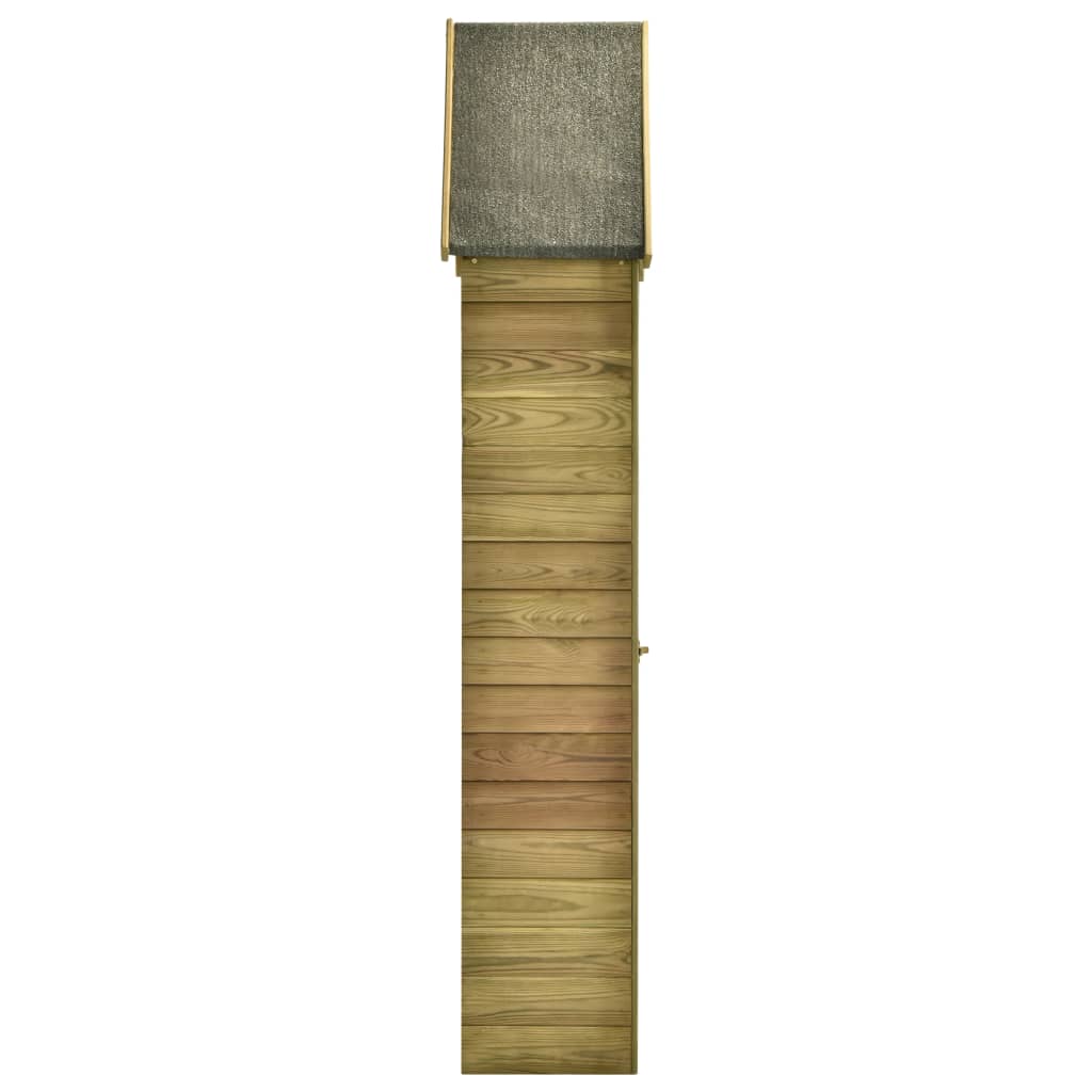 vidaXL instrumentu šķūnis, 69,5x32x178 cm, impregnēts priedes koks