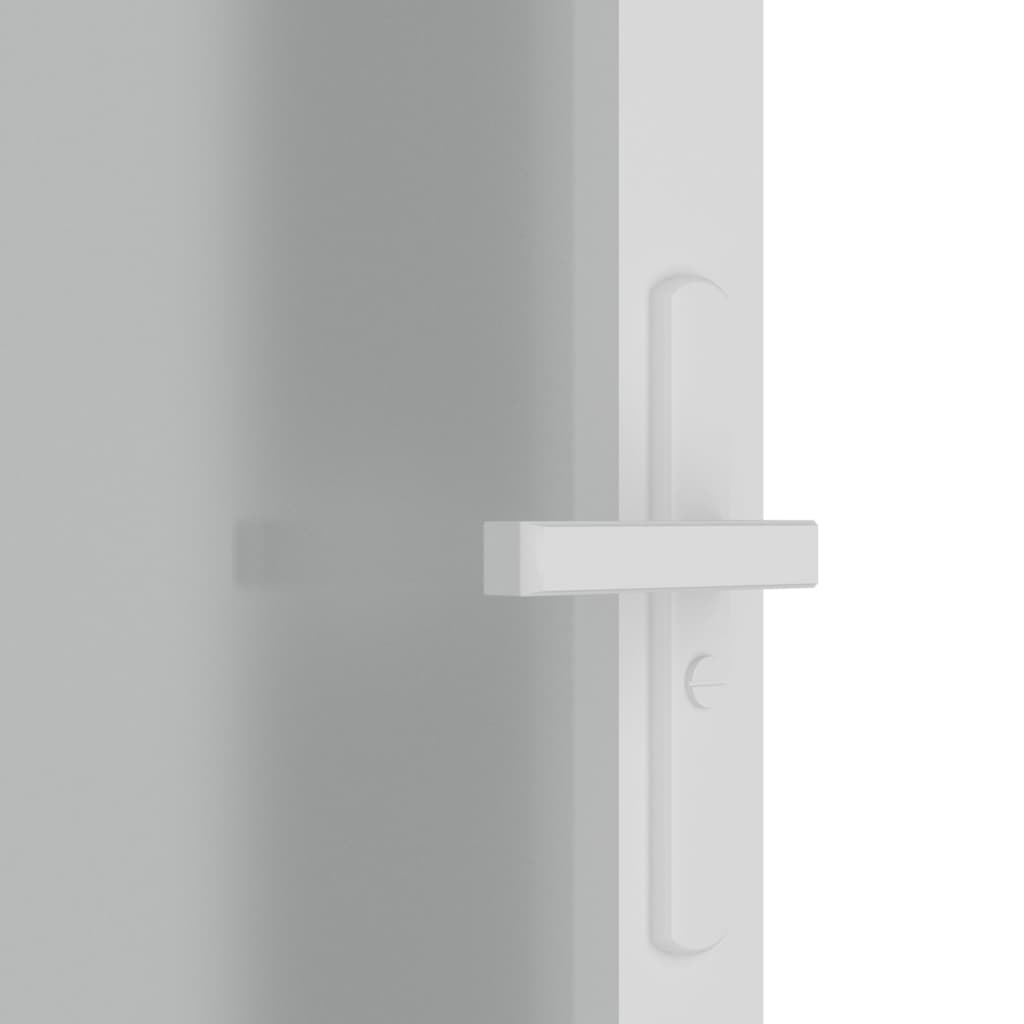 vidaXL iekšdurvis, 76x201,5 cm, matēti baltas, stikls un alumīnijs