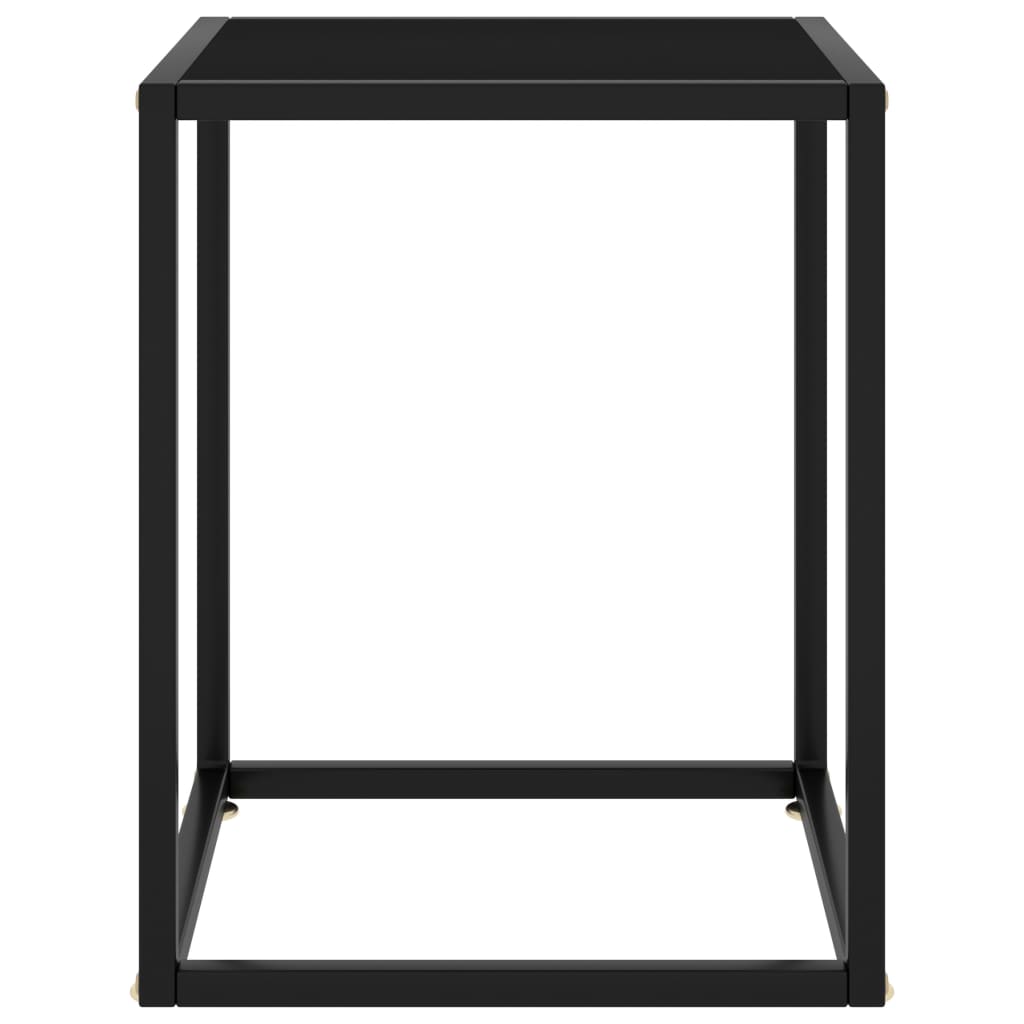 vidaXL kafijas galdiņš, melns, 40x40x50 cm, stikls