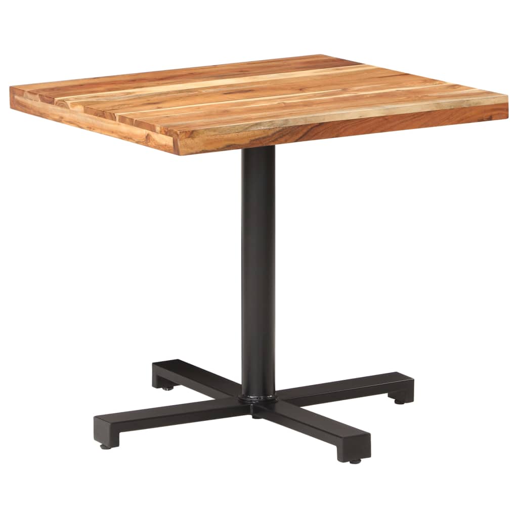 vidaXL bistro galds, kvadrātveida, 80x80x75 cm, akācijas masīvkoks
