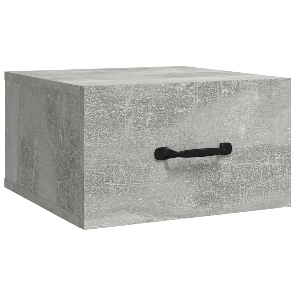 vidaXL sienas naktsskapīši, 2 gab., betona pelēki, 35x35x20 cm
