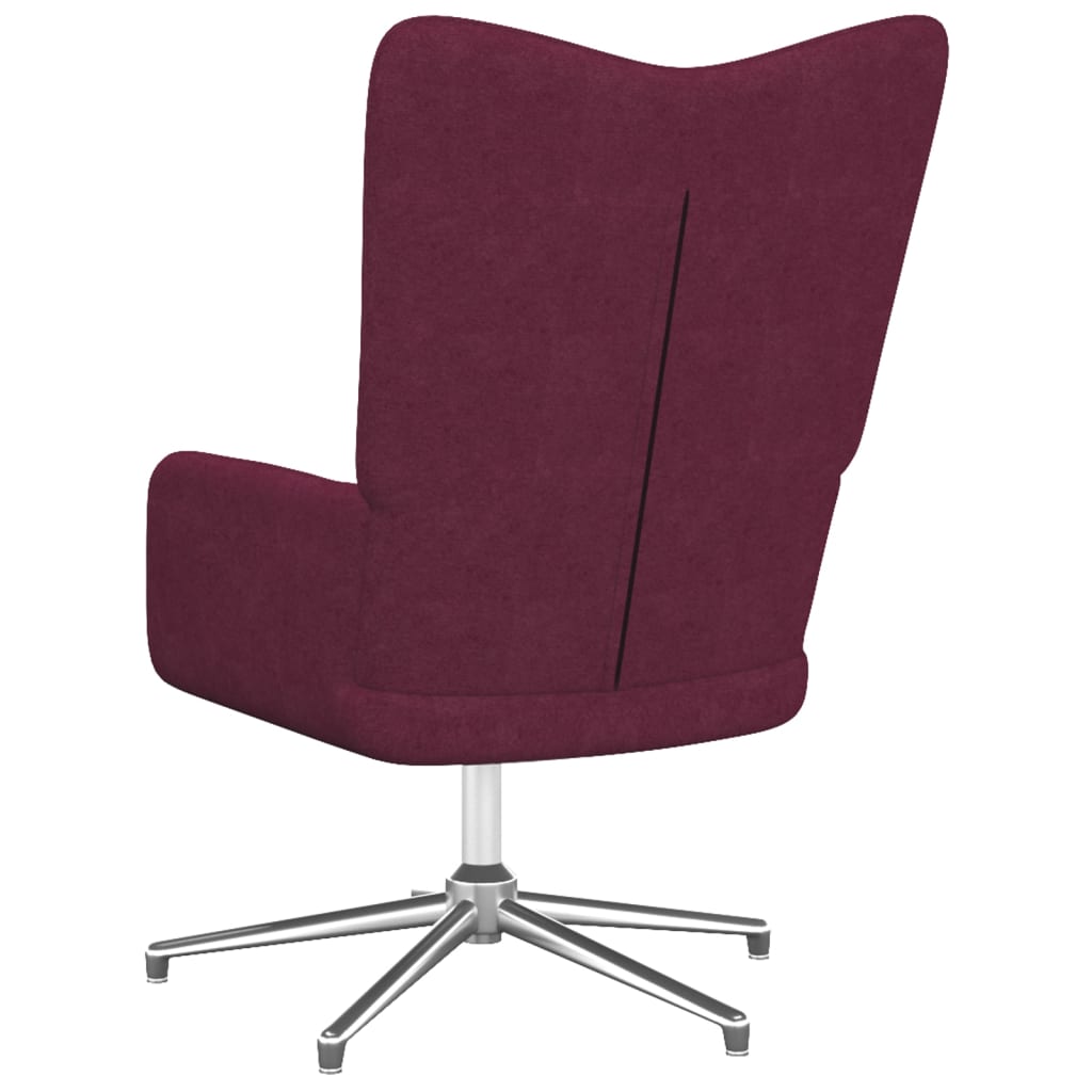 vidaXL atpūtas krēsls ar kāju balstu, violets audums