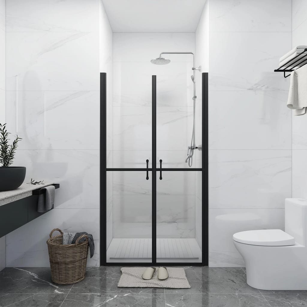 vidaXL dušas durvis, (93-96)x190 cm, ESG, caurspīdīgas