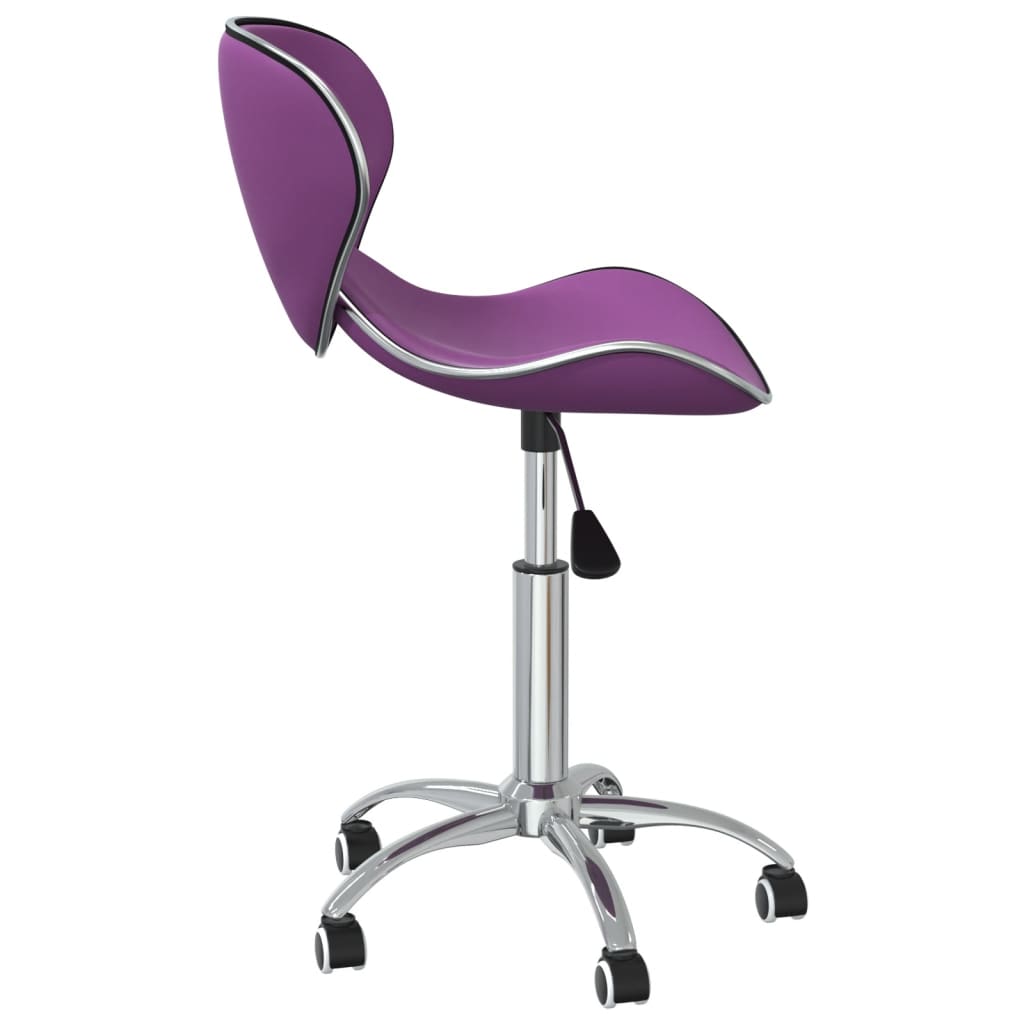 vidaXL grozāmi virtuves krēsli, 2 gab., violeta mākslīgā āda