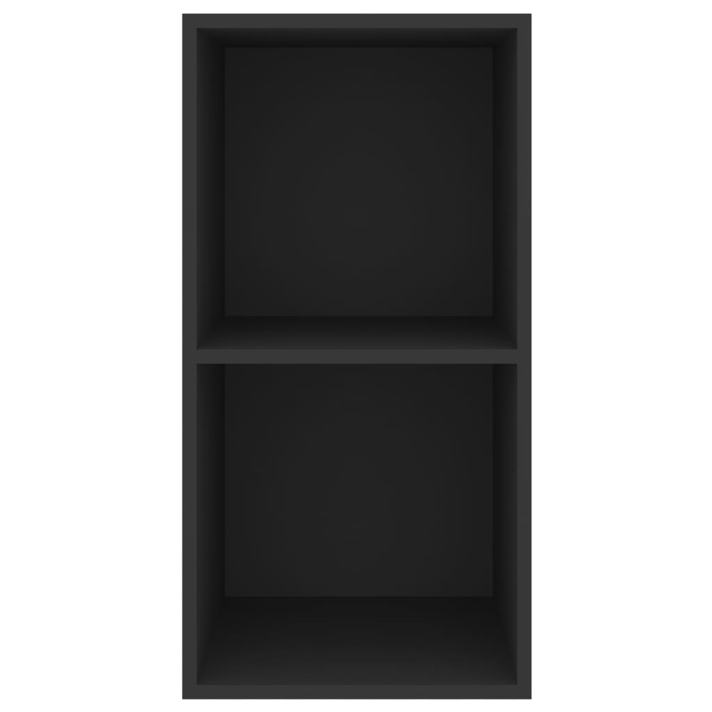 vidaXL sienas TV skapītis, melns, 37x37x72 cm, skaidu plāksne
