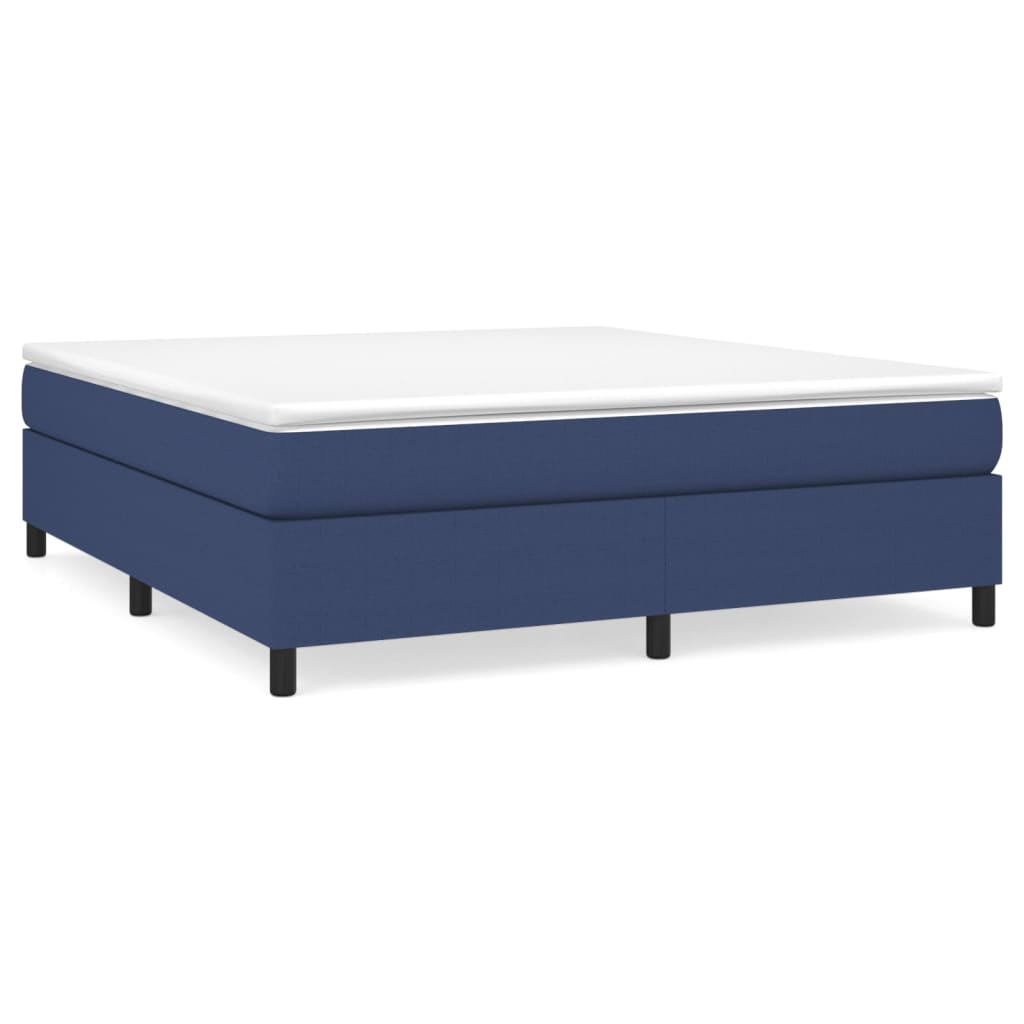 vidaXL atsperu gultas rāmis, zils, 180x200 cm, audums