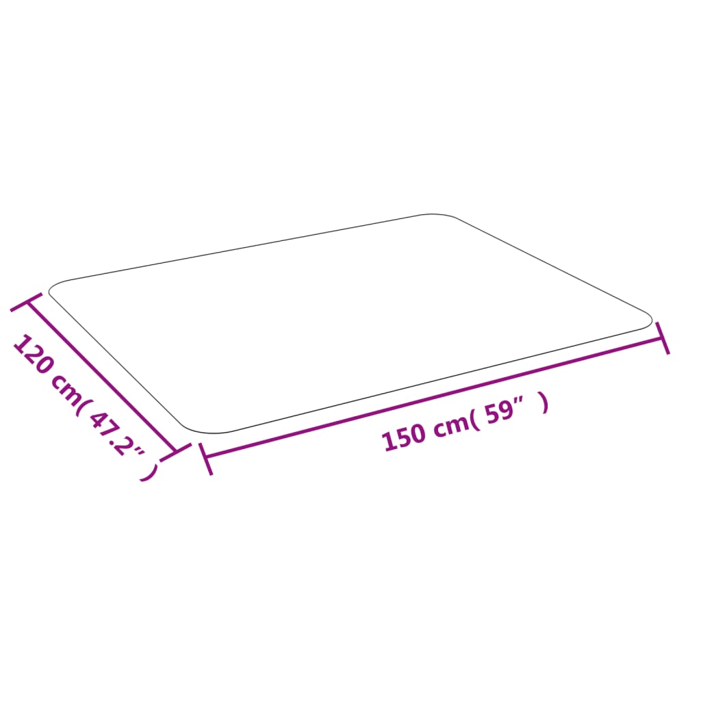 vidaXL grīdas aizsargs laminātam vai paklājam, 150x120 cm
