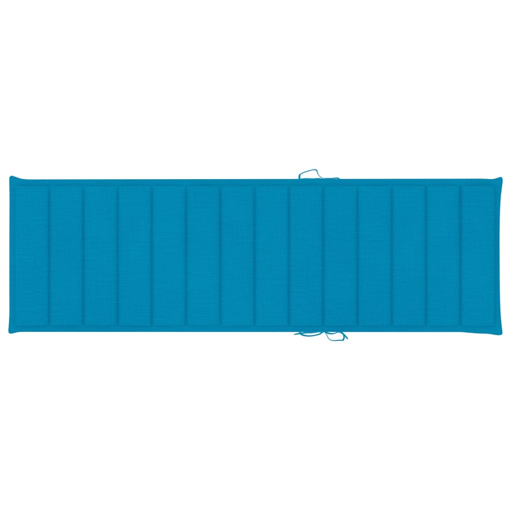 vidaXL divvietīgs sauļošanās zvilnis, zili matrači, impregnēta priede