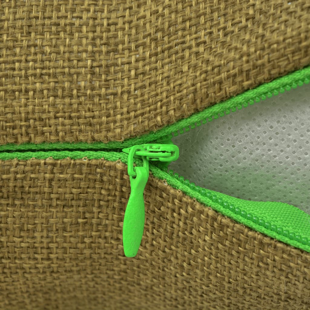 vidaXL spilvenu pārvalki, 4 gab., 50x50 cm, linam līdzīgs zaļš audums
