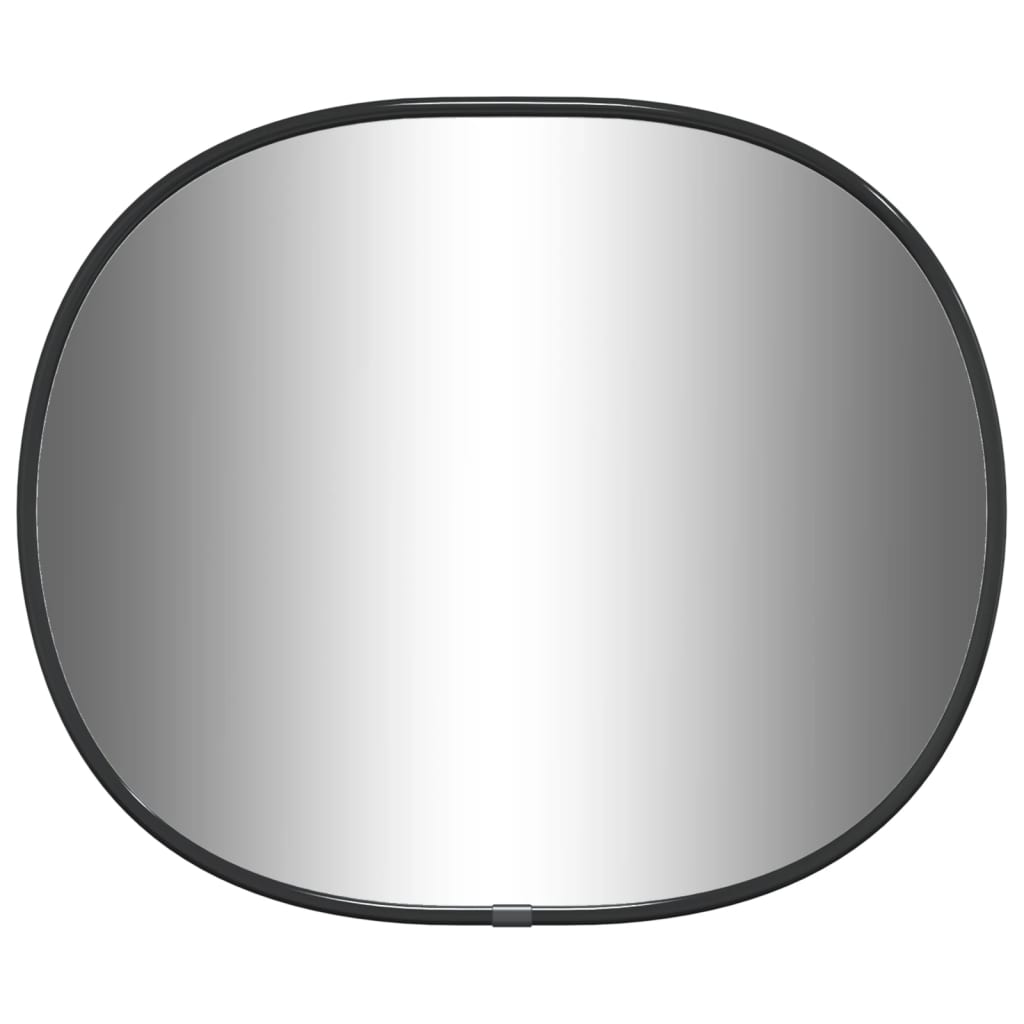 vidaXL sienas spogulis, melns, 30x25 cm