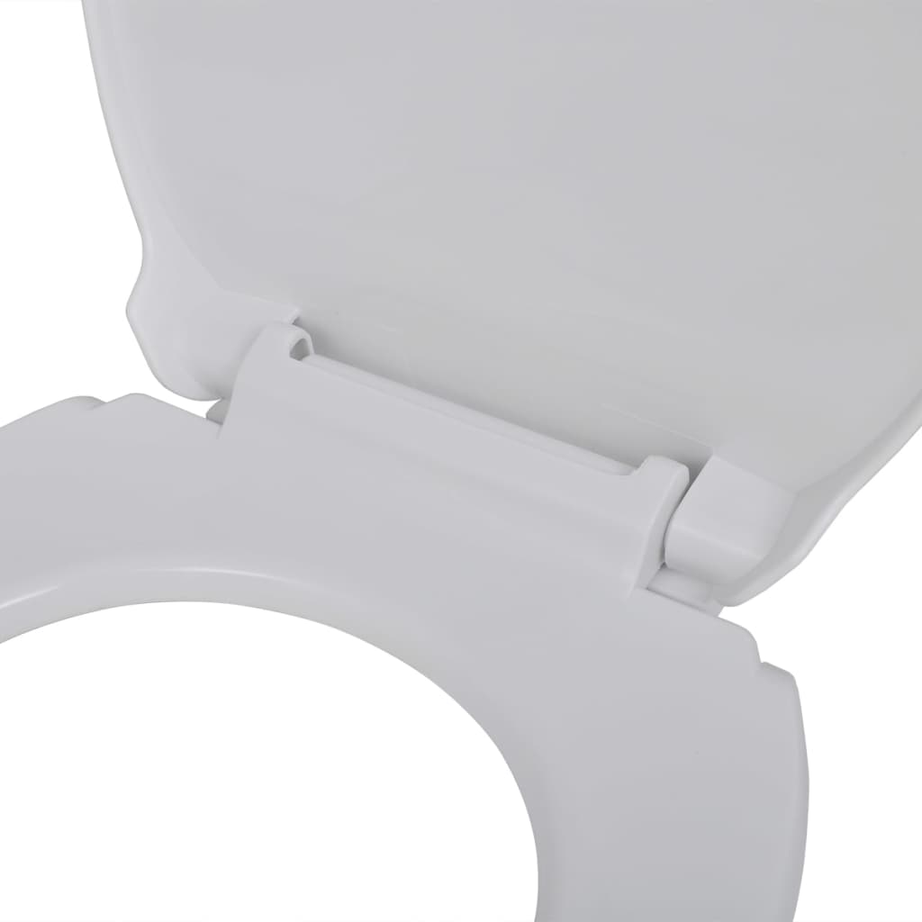 vidaXL tualetes poda sēdeklis, lēnās aizvēršanas funkcija, balts