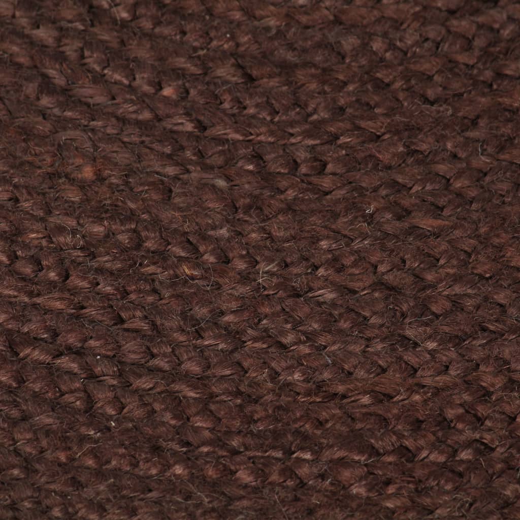 vidaXL paklājs, 120 cm, roku darbs, apaļš, džuta, brūns