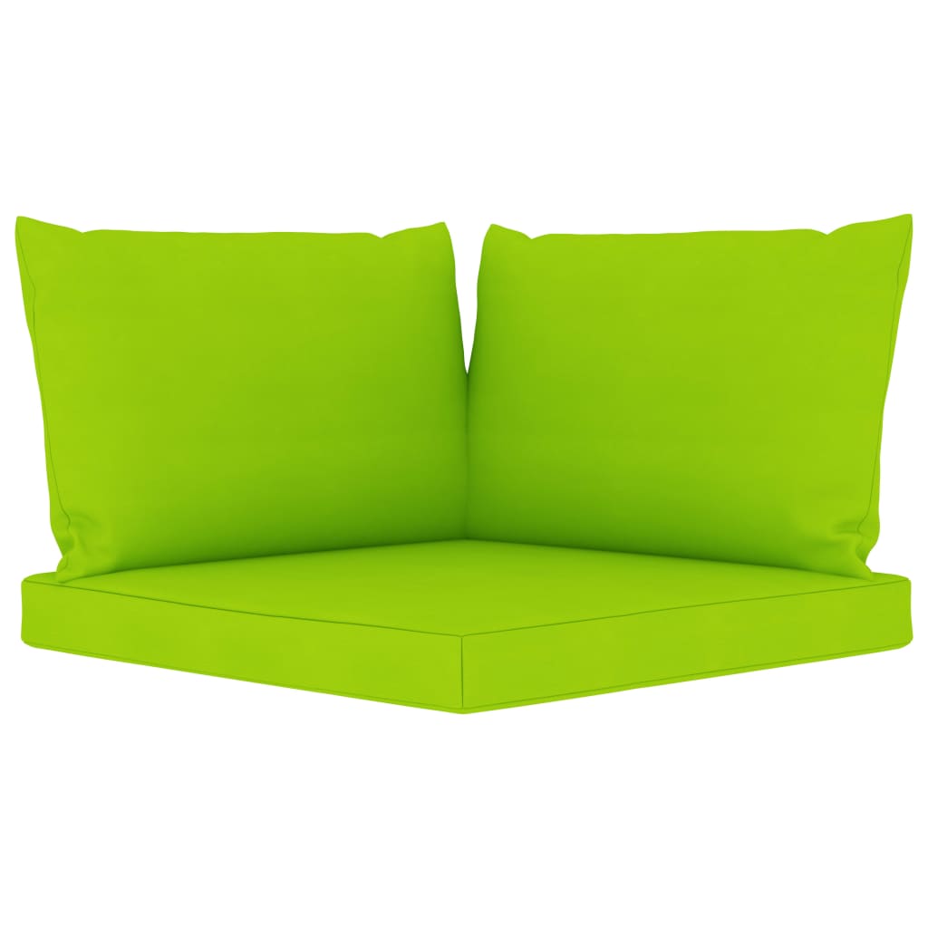 vidaXL 4-vietīgs dārza dīvāns ar spilgti zaļiem matračiem