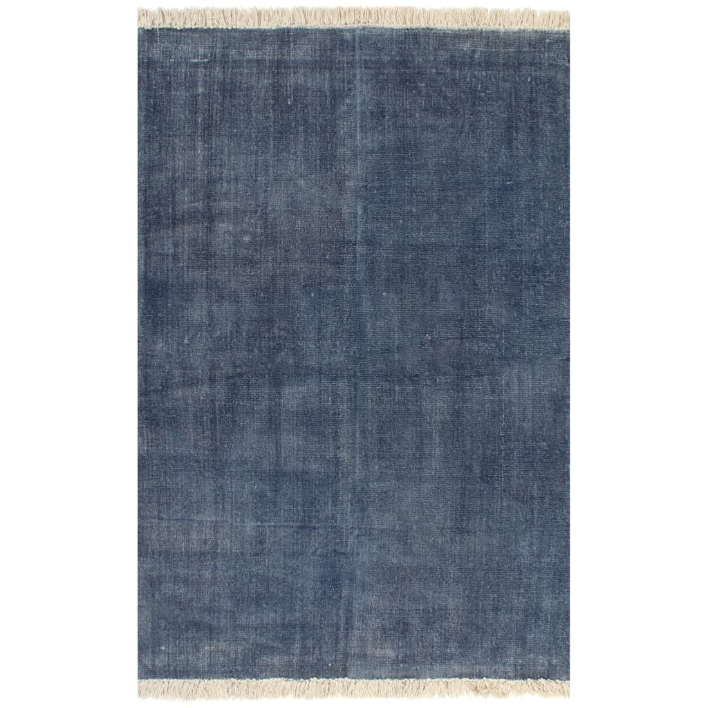 vidaXL paklājs, kokvilna, 160x230 cm, zils