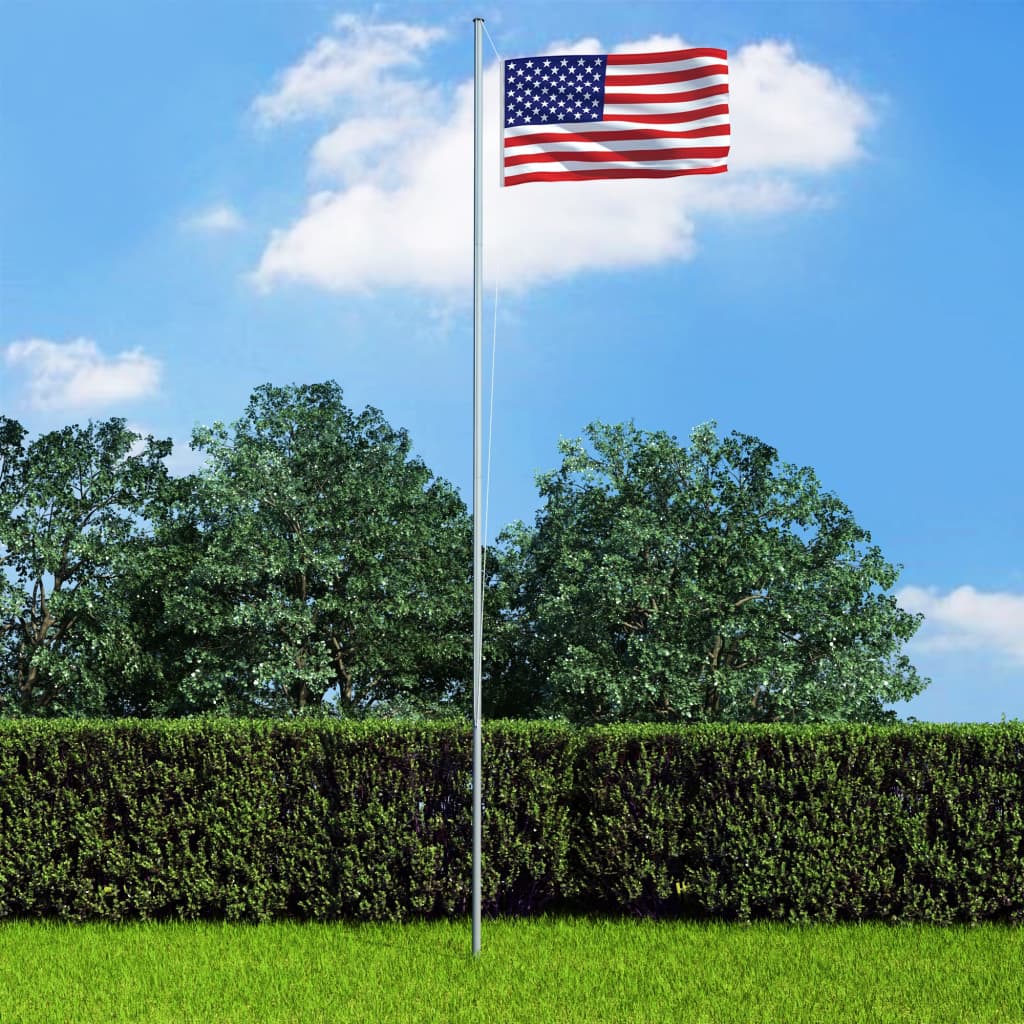 vidaXL ASV karogs un karoga masts, alumīnijs, 6,2 m