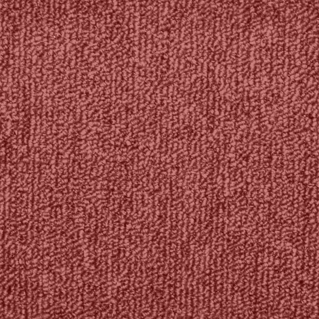 vidaXL kāpņu paklāji, 15 gab., 65x24x4 cm, sarkani