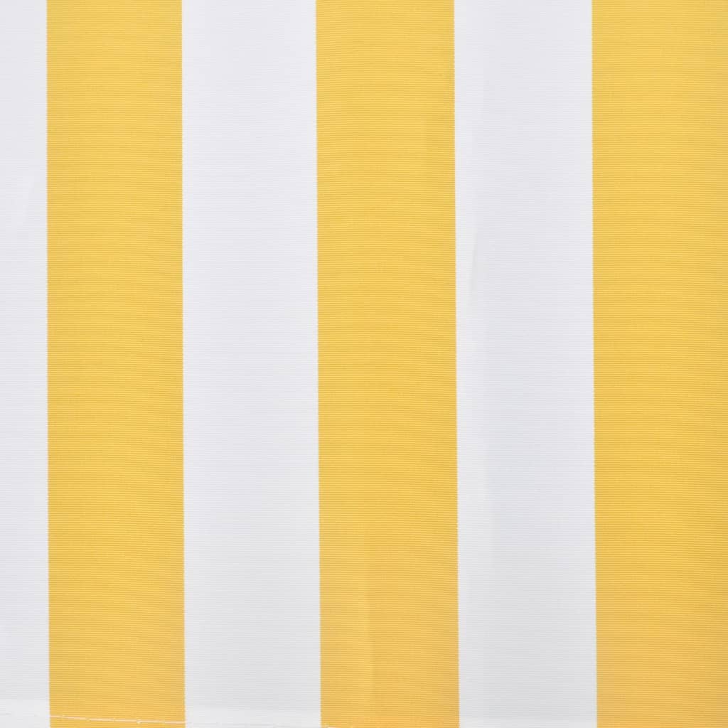 vidaXL markīze, sarullējama, 300 cm, dzeltena ar baltu