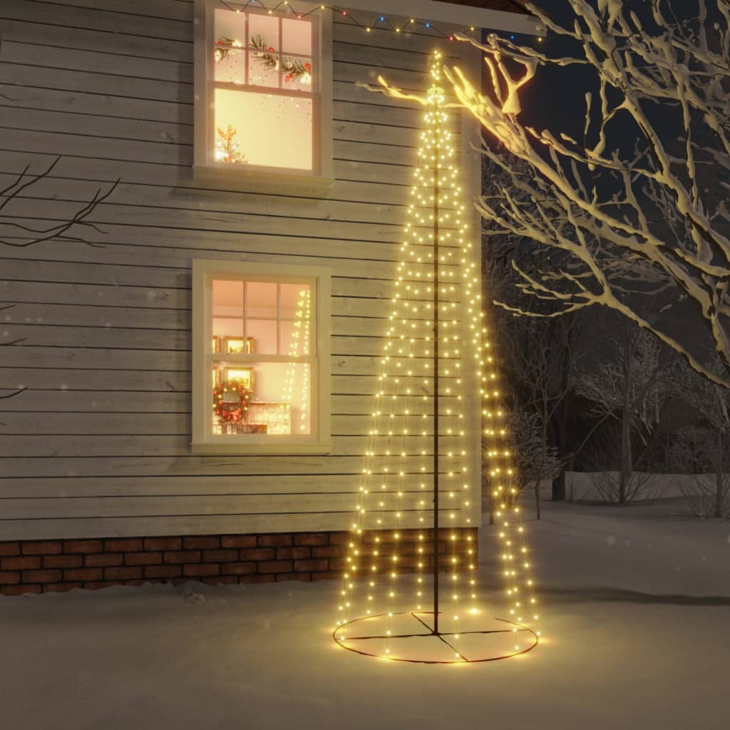 vidaXL Ziemassvētku egle, 310 silti baltas LED lampiņas, 100x300 cm