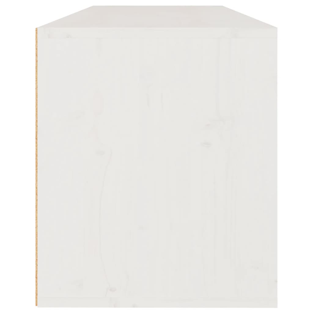 vidaXL sienas skapītis, balts, 100x30x35 cm, priedes masīvkoks