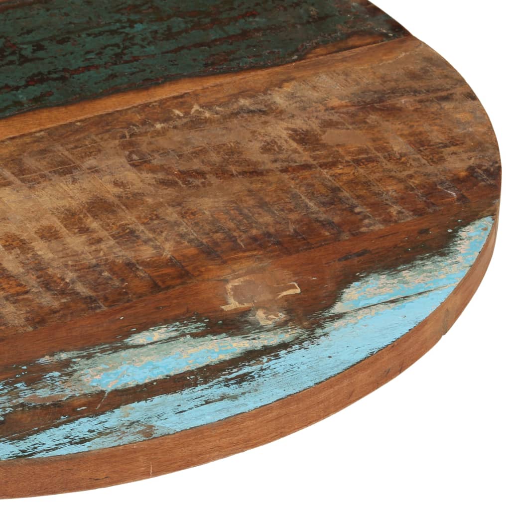 vidaXL apaļa galda virsma, 70 cm, 25-27 mm, pārstrādāts masīvkoks