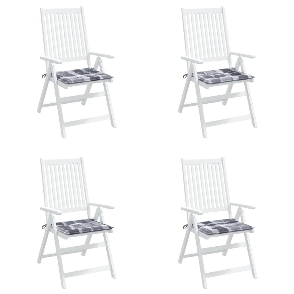 vidaXL dārza krēslu spilveni, 4 gab., četrstūri, 50x50x3 cm, audums