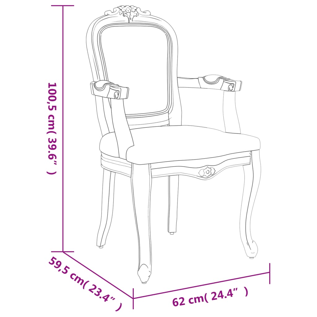 vidaXL virtuves krēsls, 62x59,5x100,5 cm, tumši pelēks samts